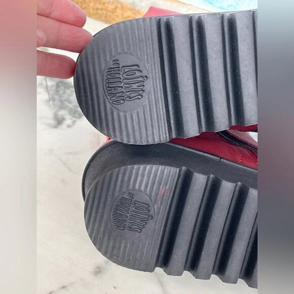 LOINTS OF HOLLAND LOTTUM RED/burgendy suede + smoothleather boots size 42/11.5 - Picture 10 of 14